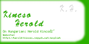 kincso herold business card